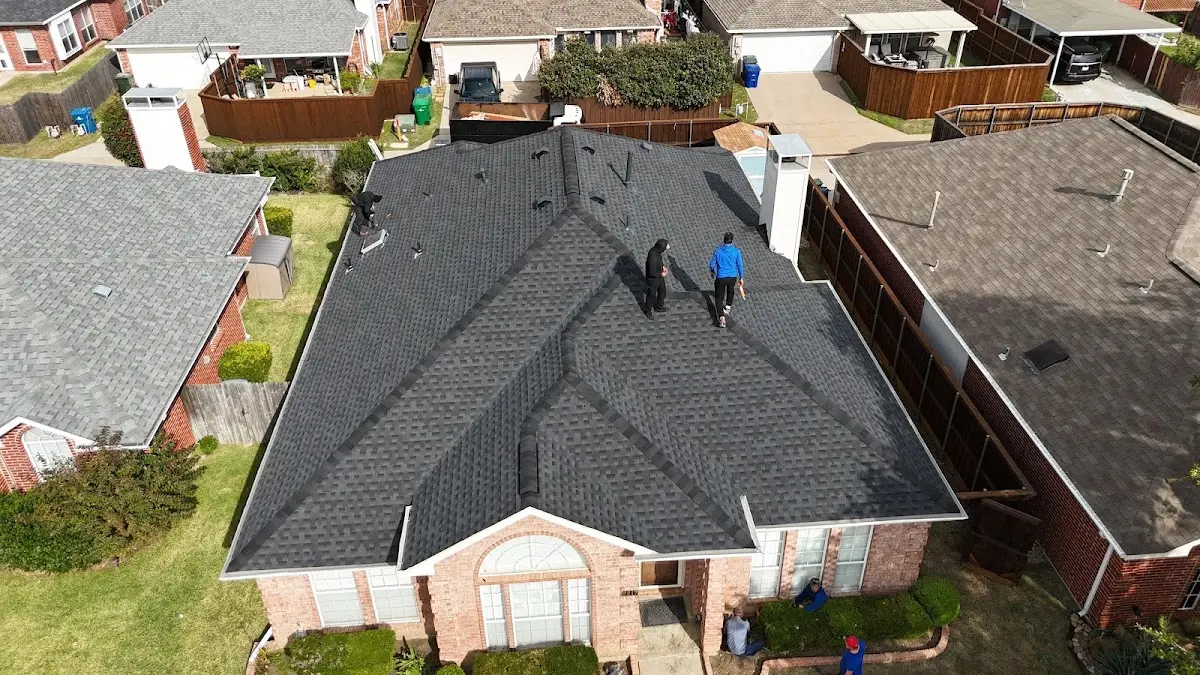Slate & Tile Roof Repair work in progress on a Cloverdale property